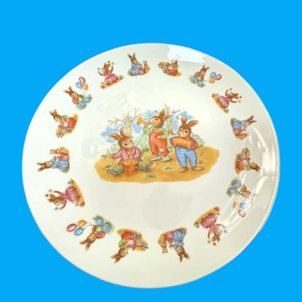 3 Piece Vintage 1992-1993 Child Bunny China Set
